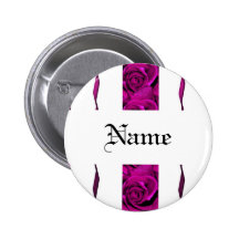 Pink roses name tags - customisable