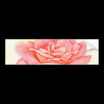 Pink Roses Painting Art - Multi bumper stickers