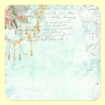 Pink Roses & Tassels stickers