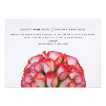 Pink Roses Wedding Invitation