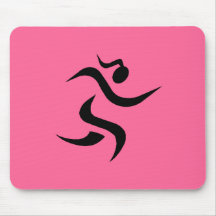 PINK running Girl Mousepad