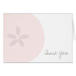 Pink Sand Dollar Thank You Card