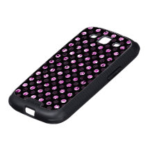 Pink Sequin Effect Dots Dark Phone Cases Galaxy SIII Cover