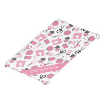 Pink Sewing Theme Personalise iPad Mini Case