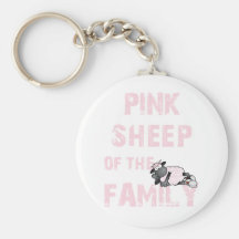 Pink Sheep Keychain
