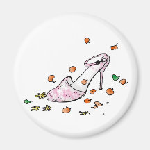 Pink shoe magnet