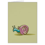 Pink Snail Greeting Card