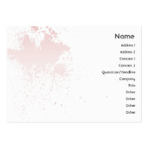 Pink Splatter - Chubby Business Cards