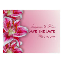 Pink Stargazer Save The Date Postcard