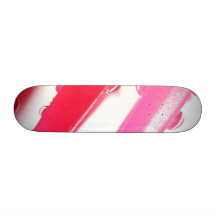 pink stripes custom skate board