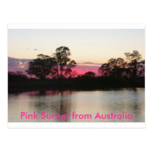 Pink Sunset from Australia Postcard