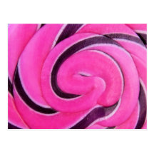 Pink Swirl Lolly Post Cards