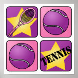 Pink Tennis Posters