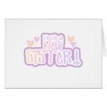 Pink Text I Have a New Sister Card