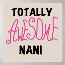 Pink Totally Awesome Nani T-shirts and Gifts Print