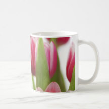 Pink tulips coffee mugs