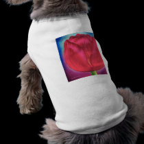 Pink Tulips Flowers Painting Art - Multi pet clothing