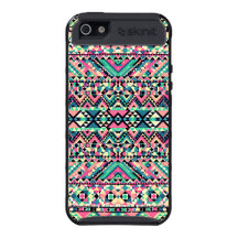 Pink Turquoise Girly Aztec Andes Tribal Pattern