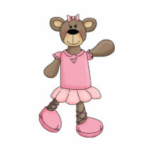 Pink Tutu Ballerina Ballet Bear Cut Out