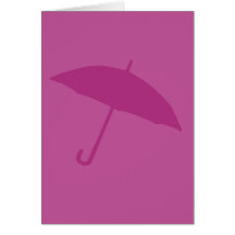 Pink Umbrella Greeting Cards