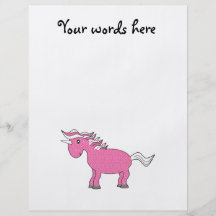 Pink unicorn with white stars full colour flyer