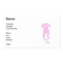 Pink Walking Dog Business Card