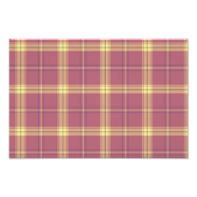 Pink yellow plaid pattern photo print