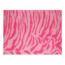pink zebra post card