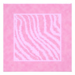 Pink Zebra Print, Animal Pattern. Personalised Announcement
