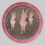 Pink Zebra Shadows Plate plates
