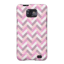 Pink Zig Zag Quilt Pattern Gifts for Her Samsung Galaxy SII Cases