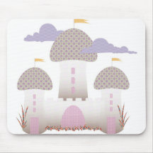 pinky little castle mousepads