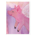 Pinky the Flying Pig - When Pigs Fly Post Card