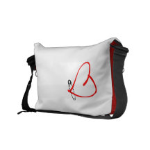 Pinned Heart Messenger Bag