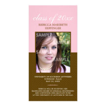Pinpoint Graduation Announcement Photo Card