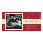 Pinstripe Ribbon Holiday Photo Card