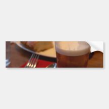 Pint Of Beer With Some Bread Bumper Stickers