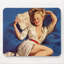 Pinup girl mouse pad