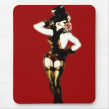 PINUP VINTAGE GIRL MOUSE PAD