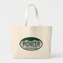 Pioneer Colorado license oval Canvas Bags