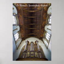 Pipe organ in Framlingham Church, UK Print