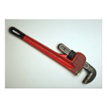 Pipe wrench tool for turning soft iron pipes personalized invitations
