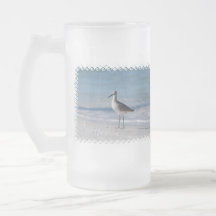 Piping Plover Frosted Beer Mug