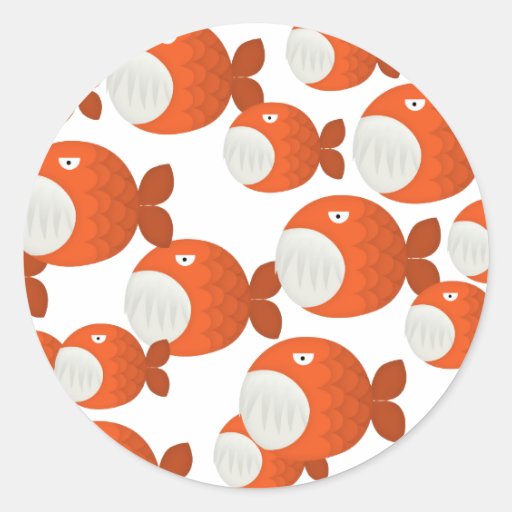piranha attack! stickers