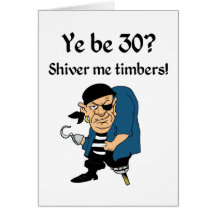 Pirate 30TH Birthday Greeting Card