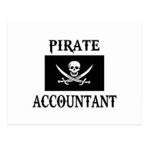 Pirate Accountant Postcard