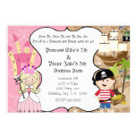 Pirate and Princess Birthay Party Invitation