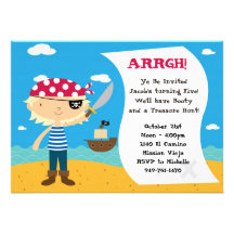 Pirate Birthday Party Invitation