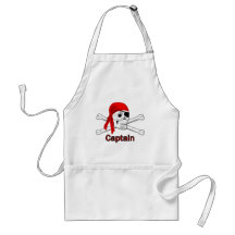 Pirate Captain Skull and Bones Apron