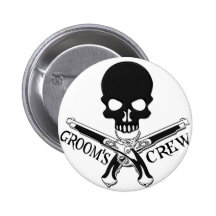 Pirate Groom's Crew Button